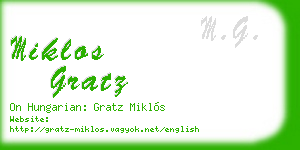 miklos gratz business card