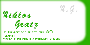 miklos gratz business card